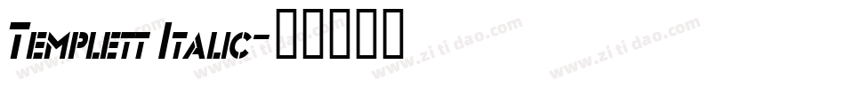 Templett Italic字体转换